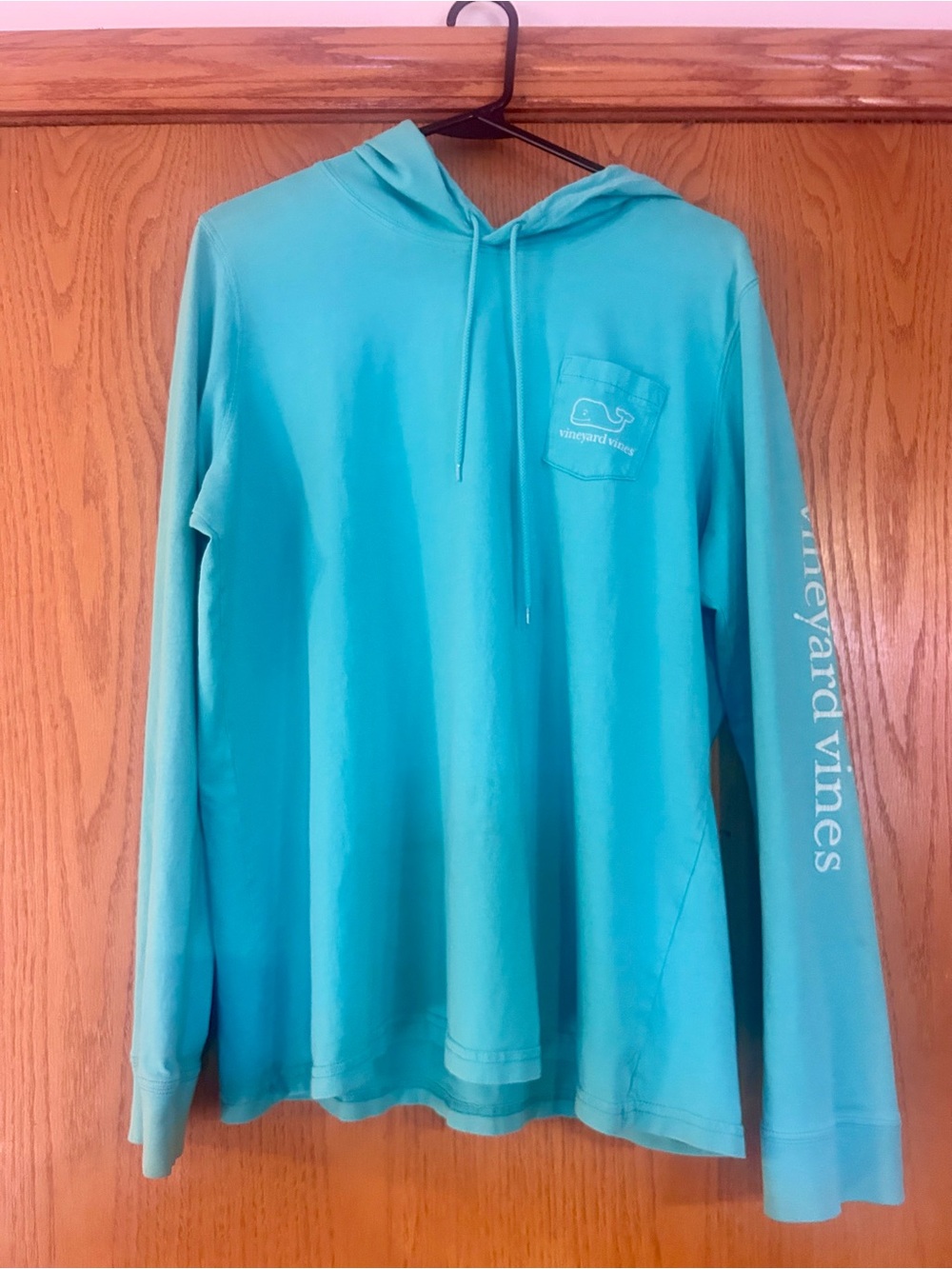Vineyard Vines Women’s Turquoise Hooded Long-Sleeve Shirt